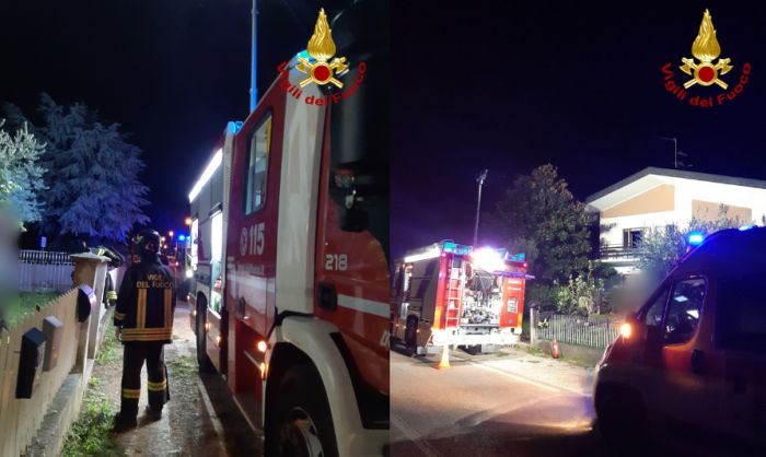 Fvg, incendio notturno in un appartamento al piano terra di una casa di due piani