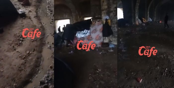 Diluvia dentro il Silos, migranti cercano riparo dalla pioggia (VIDEO)