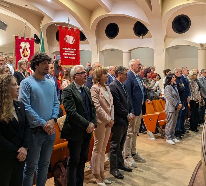 Dono sangue. Bordin al congresso Fidas: "Donare è un gesto tra i più belli" 