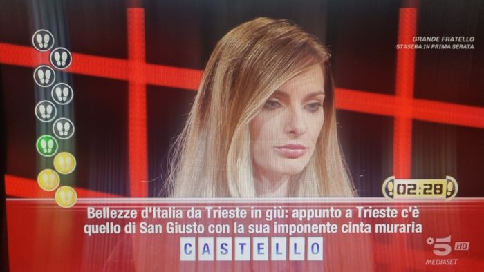 Il Castello di San Giusto protagonista questa sera nel game-show di Canale 5 "Caduta Libera" con Gerry Scotti 
