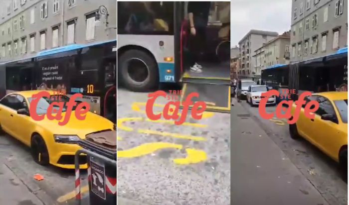 San Giacomo, incivili parcheggiano alla fermata del bus impendendo utilizzo della pedana disabili (VIDEO)