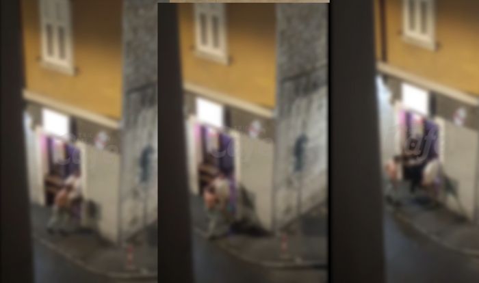 Via Settefontane, a petto nudo in piena serata cerca risse e crea disagi in bar (VIDEO)