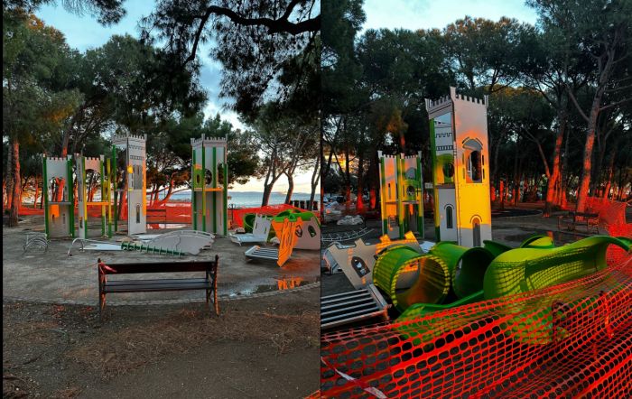 Nuovo splendido spazio gioco per bimbi in Pineta a Barcola! 