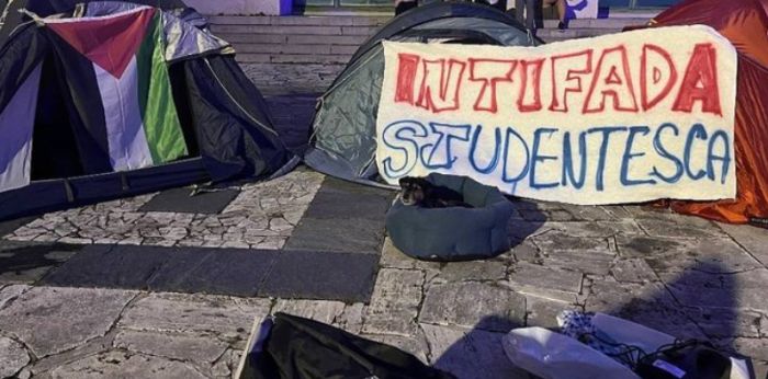 Tendopoli pro Palestina all'Università di Trieste