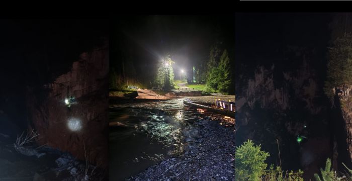 Nella notte in Fvg  grande frana che ha invaso il manto stradale 