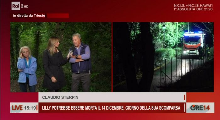 Ore 14, Sterpin accusa: 'Liliana è stata conservata altrove e poi depositata nel boschetto'!!!"