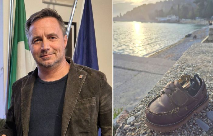 Gabrovec e la scarpetta alla Baia di Sistiana: “Un gesto poetico che parla di rispetto e gentilezza”