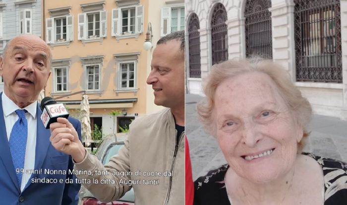 Gli auguri del sindaco Dipiazza a nonna Marina: “99 anni, auguri di cuore dalla città” (VIDEO)