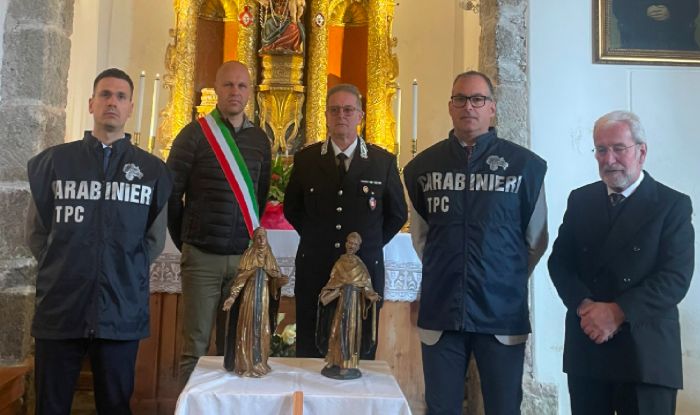 Fvg, recuperate dopo 60 anni due statue trafugate, restituiti i capolavori alla Chiesa di San Lorenzo