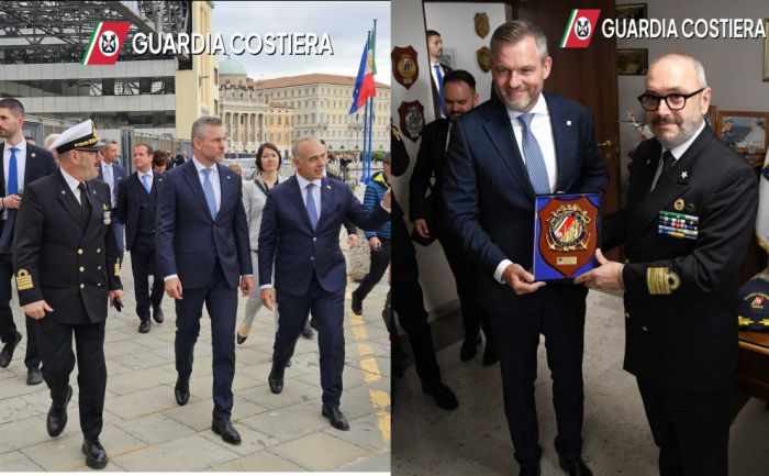 Il Presidente della Repubblica slovacca visita il porto di Trieste