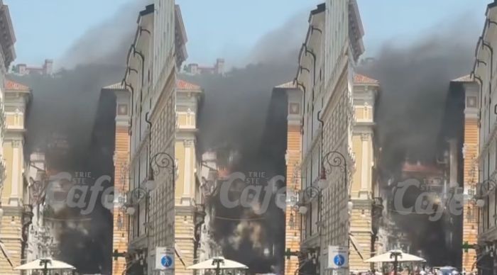 Denso fumo nero nel cuore di Trieste: paura e panico in zona piazza Sant'Antonio 