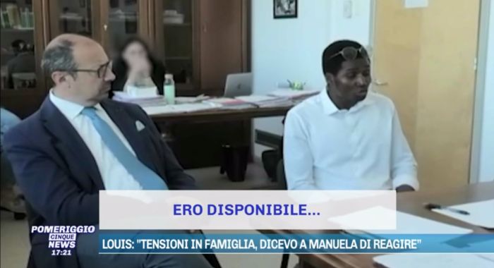 Caso Pierina, Louis a Pomeriggio 5: “Manuela non reagiva, le dicevo di farsi rispettare”