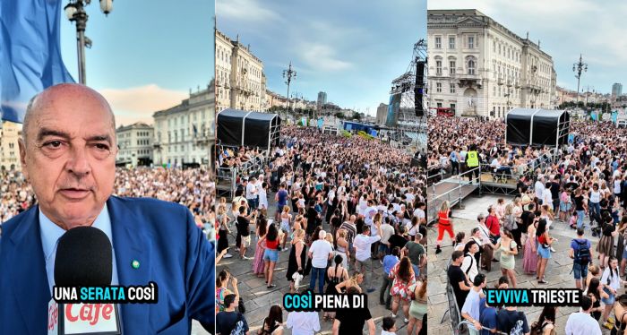 Tramonti a Nord-Est incanta Trieste, Dipiazza: «Indimenticabile, mai vista piazza Unità così piena!» (VIDEO)