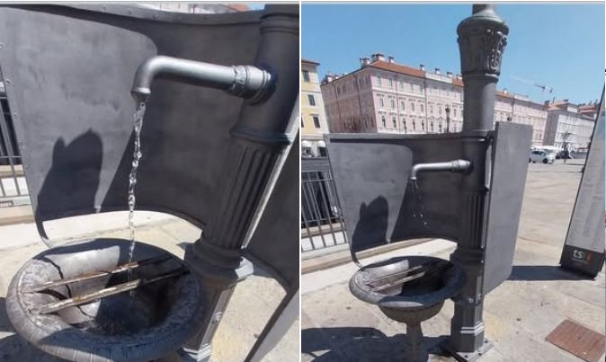 Fontanella di piazza Ponterosso, tanti turisti rinunciano a bere: “Non si capisce come funziona”