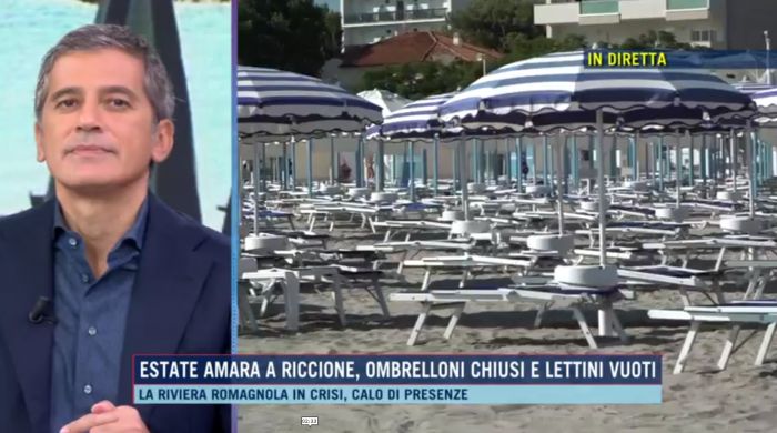 Estate amara a Riccione: ombrelloni chiusi e lettini vuoti anche l’8 agosto