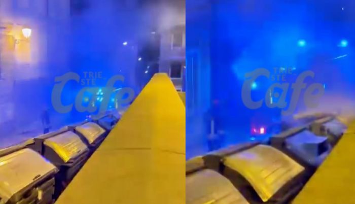 Fiamme in serata in piazza Puecher: cassonetto incendiato, Vigili del Fuoco a San Giacomo (VIDEO)