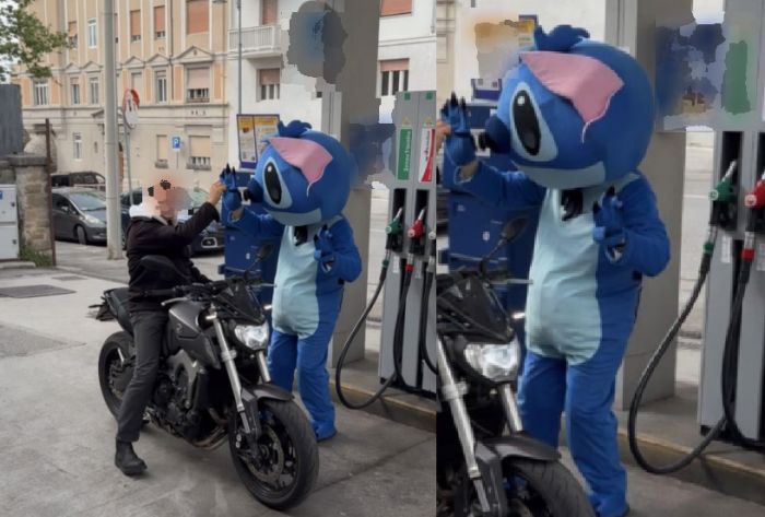 Il benzinaio più improbabile di Trieste è… Stitch