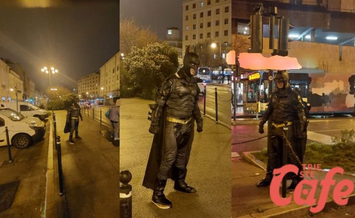 Largo Barriera come Gotham City, Batman tra le strade di Trieste contro il caos
