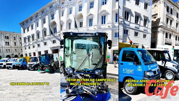 Pulizia urbana sostenibile, decine di nuovi mezzi elettrici in servizio a Trieste (VIDEO)