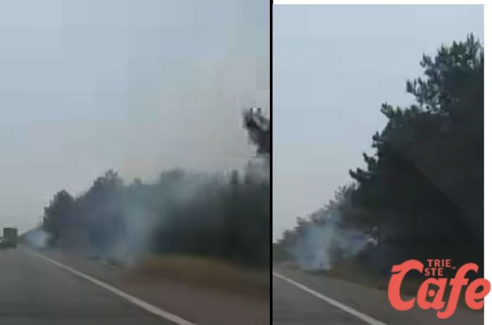 Incendi sul Carso triestino: focolai in vari punti dell’autostrada, disagi al traffico (VIDEO)
