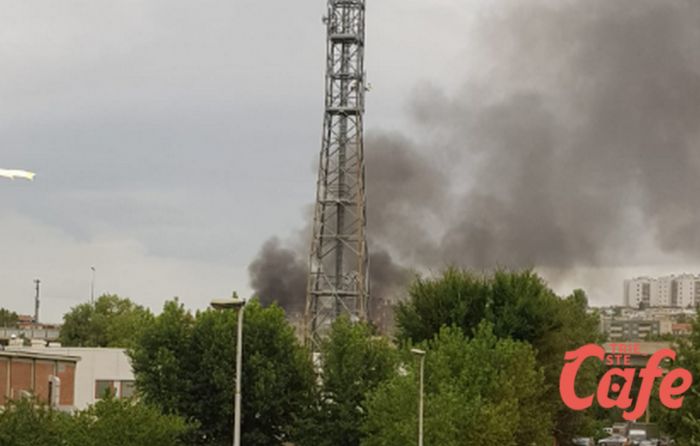 Incendio in zona Valmaura