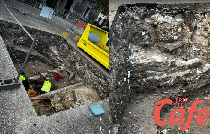 Rinvenuti resti della Antica Tergeste davanti al campanile di San Giusto
