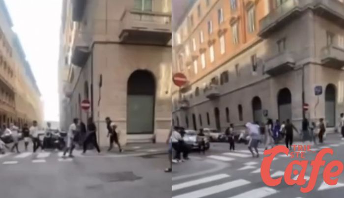 Il VIDEO della Maxi rissa tra stranieri in via Geppa in pieno giorno: 15 coinvolti, ferito all'ospedale 