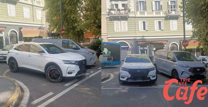Piazza Sansovino, parcheggi selvaggi bloccano il traffico: conducenti obbligati ad inversioni ad “U”