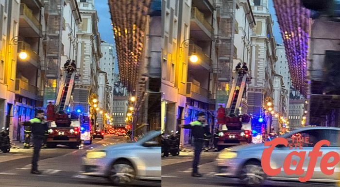 Caduta di calcinacci in via Milano: intervengono i Vigili del fuoco e strada chiusa