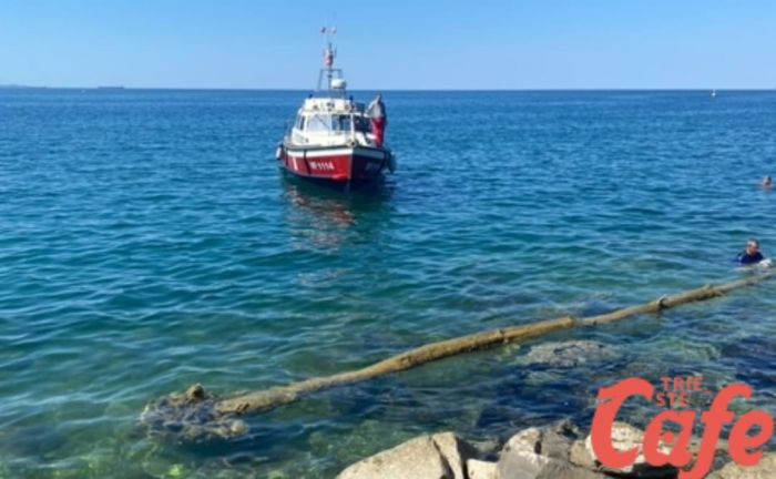 Intervento dei Vigili del Fuoco a Miramare per il recupero di un tronco