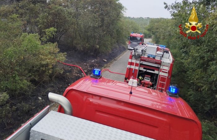 Incendio a Doberdò del Lago: massiccio intervento dei Vigili del Fuoco e Protezione Civile