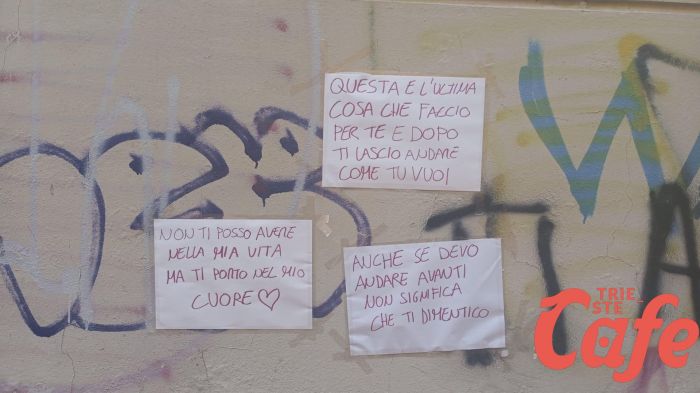 Mistero a Trieste, messaggi d'amore anonimi compaiono in via san Maurizio