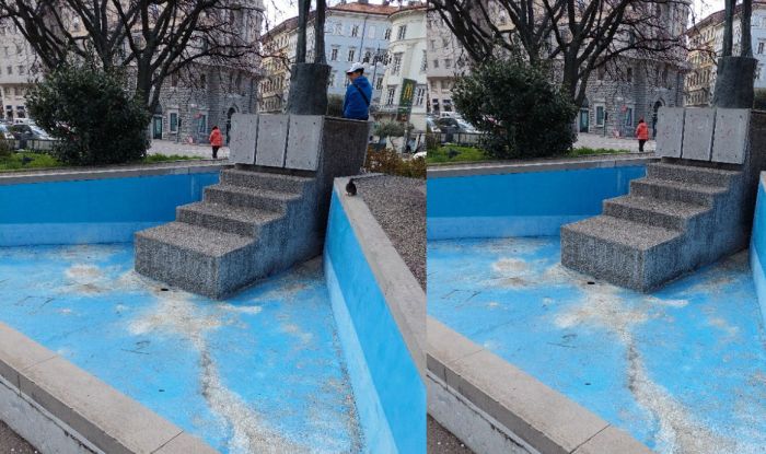 Piazza Oberdan, la vasca sotto accusa: “Sempre degradata, meglio un’aiuola!”
