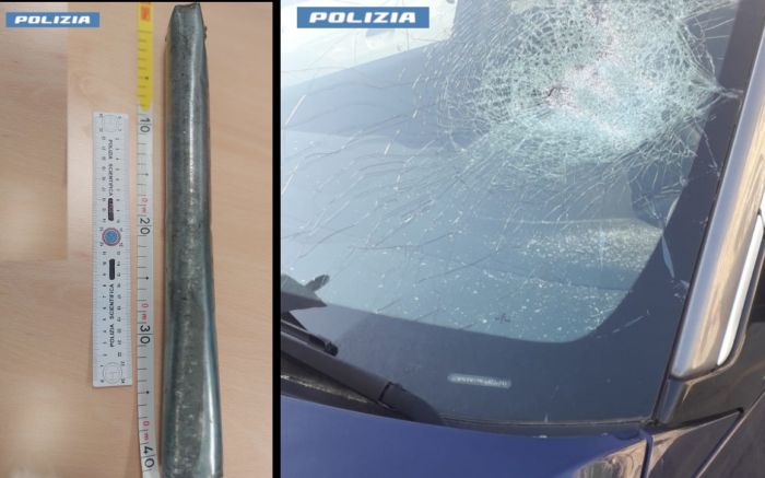 Piazza Libertà: afgano senza fissa dImora distrugge auto in sosta, poi aggredisce polizia e sanitari