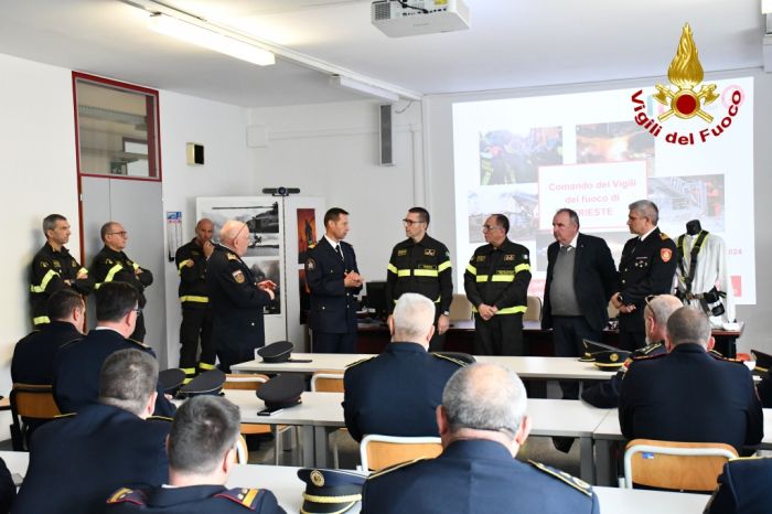 Vigili del fuoco di Trieste, ricevuta al Comando delegazione di Vigili del fuoco croati