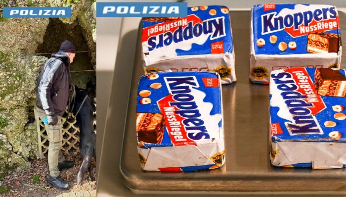 La Polizia recupera oltre 200gr di Hashish durante un controllo