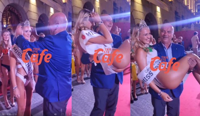 Sindaco la prende in braccio dopo la vittoria, Miss Trieste (19enne): "Gesto amichevole del sindaco" (VIDEO)