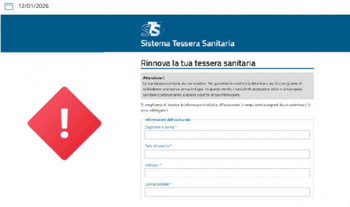 Allarme truffa sul rinnovo della tessera sanitaria: false email “a nome del Ministero”, ecco cosa fare