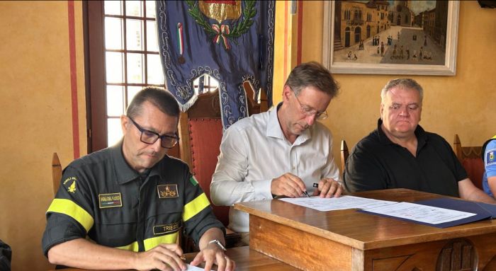 Muggia: firmato il protocollo con Vigili del Fuoco e Protezione Civile