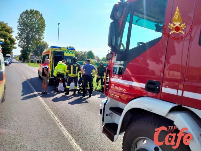 Treviso, incidente stradale tra un’auto e una moto: ferito il biker