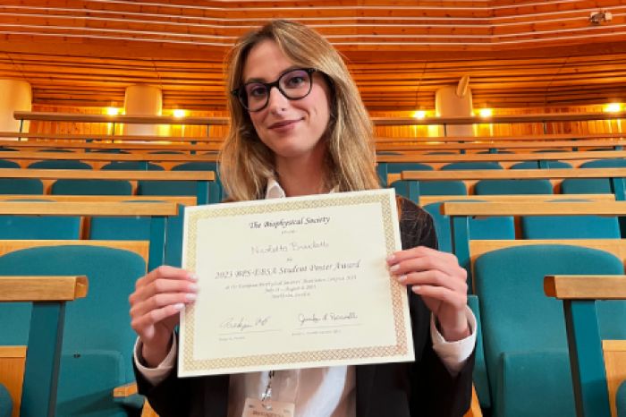 Società Europea di Biofisica: premiata la dottoranda triestina Nicoletta  Braidotti al congresso di Stoccolma