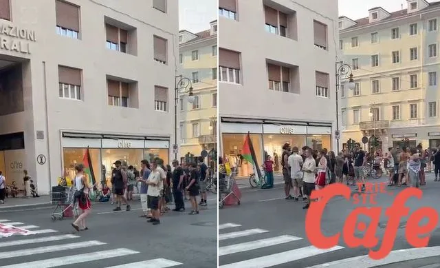 Trieste, finisce il corteo ma la festa continua: musica ad alto volume e balli in piazza della Borsa (VIDEO)