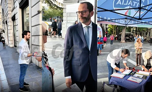 Trieste, Fratelli d’Italia in piazza contro il velo integrale, Giacomelli: «Al primo posto dignità delle donne» (VIDEO)