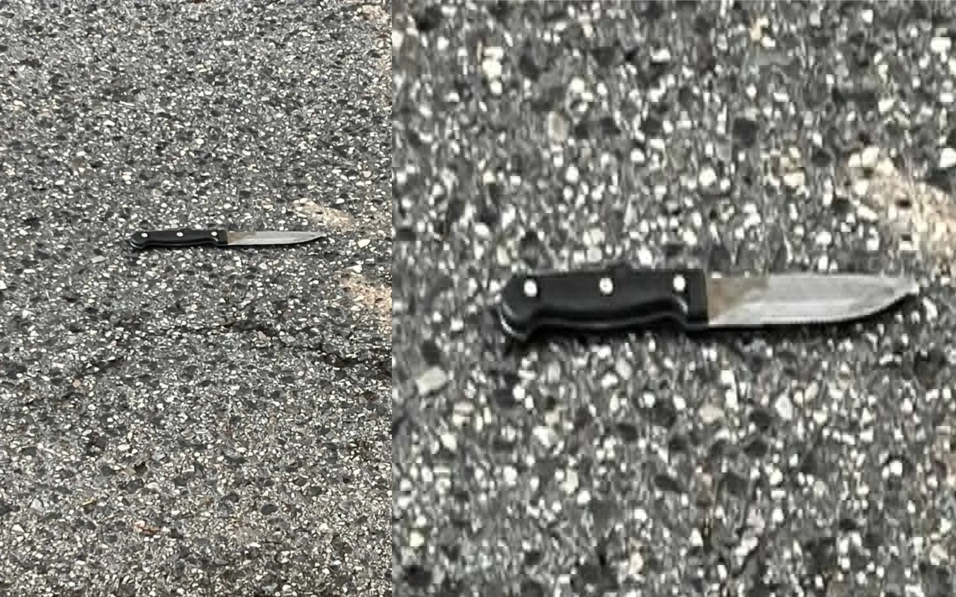 Via Marconi, coltello abbandonato accanto alle strisce pedonali: "L'ho raccolto e buttato via"