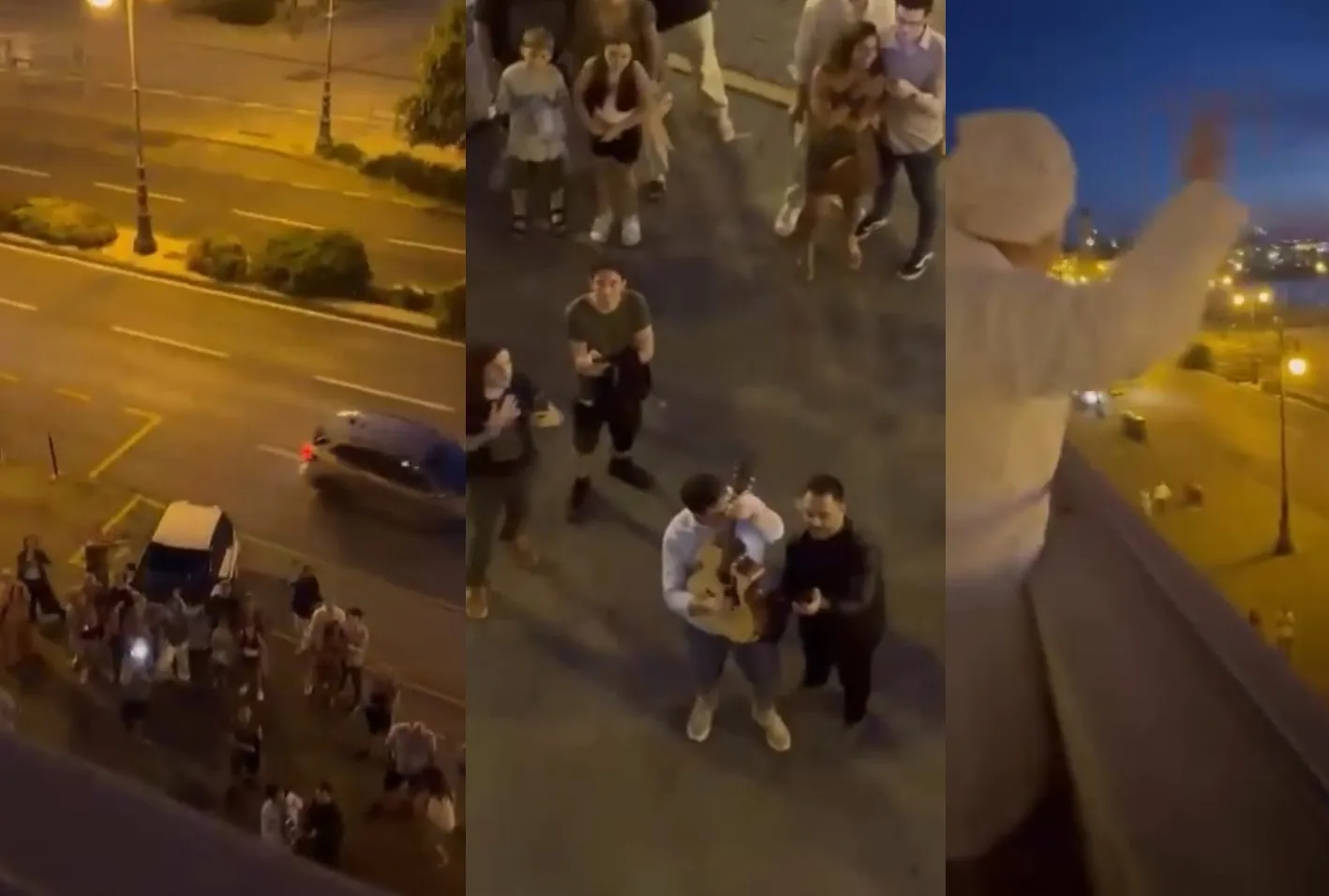 Trieste, serenata d'amore sotto l'Hotel Savoia: Francesco sorprende Kasia alla vigilia delle nozze (VIDEO)