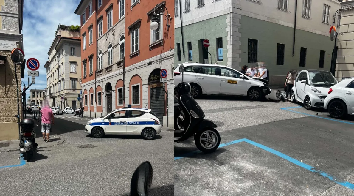 Trieste, schianto tra due veicoli all'incrocio: traffico rallentato in zona Cadorna