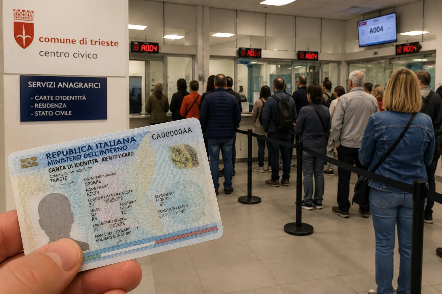 Servizi anagrafici sotto pressione a Trieste: “Troppi disagi per ottenere o rinnovare la carta d’identità”