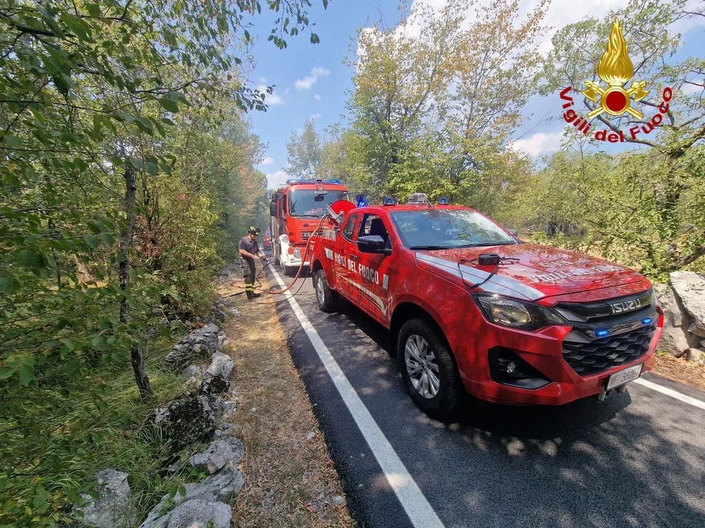Incendi sul Carso: roghi spenti tra Trebiciano e Padriciano, avviate le operazioni di bonifica