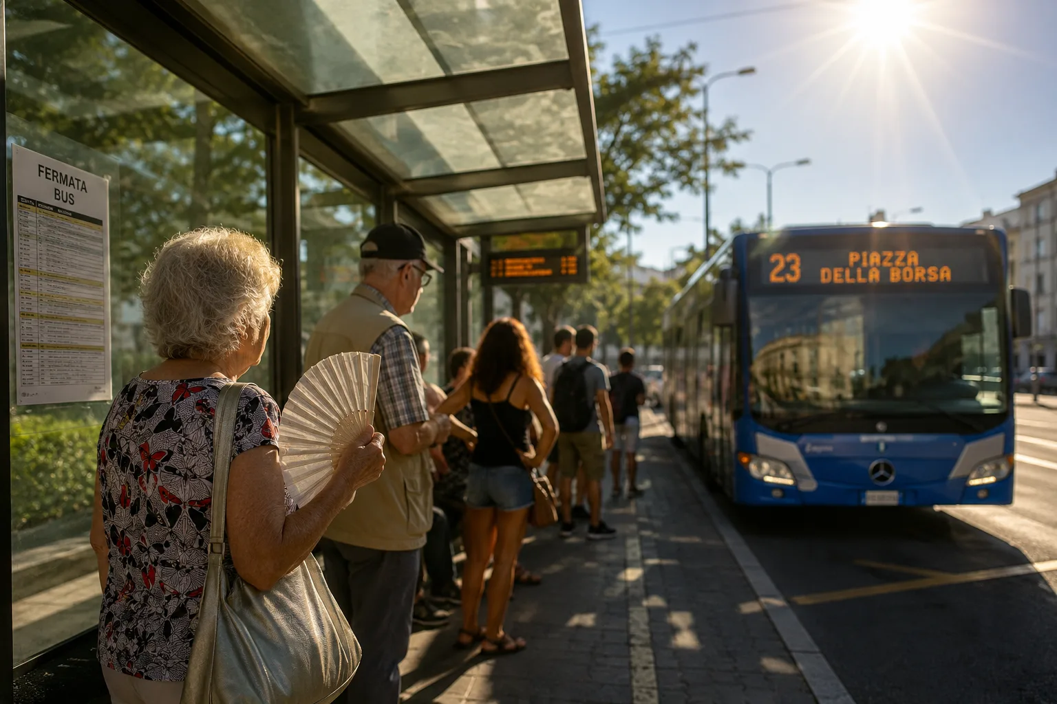 Fermate dei bus sotto il sole, Machnich (Punto Franco) : «Servono più ombra e pensiline adeguate»