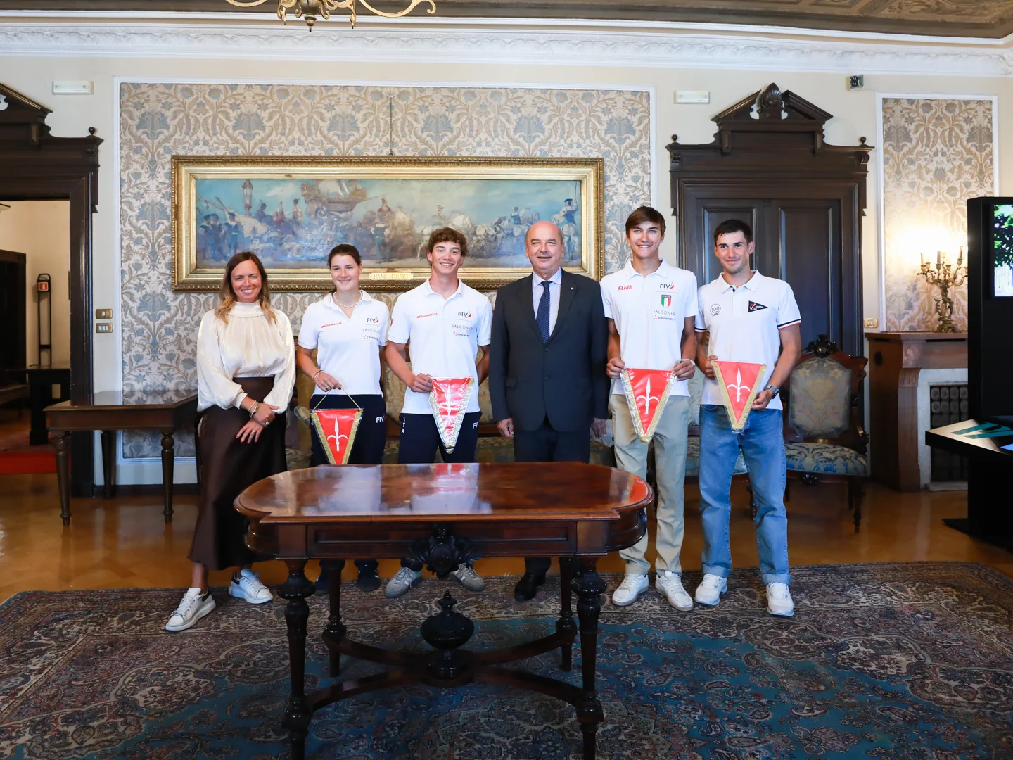 Trieste celebra i suoi giovani campioni della vela: Dipiazza e Lodi li ricevono in Municipio